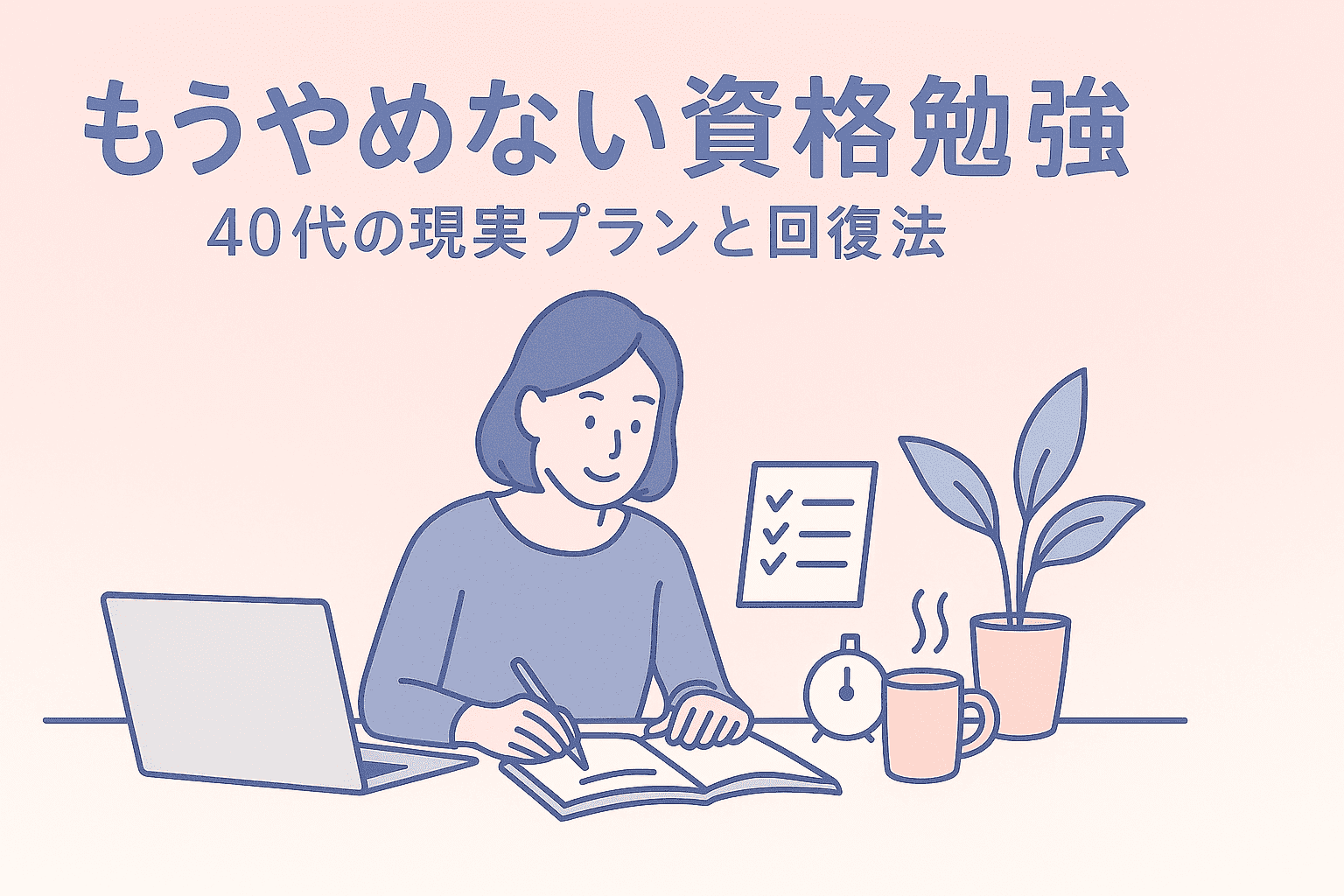 もうやめない資格勉強｜40代からの現実的プランと回復法アイキャッチ画像