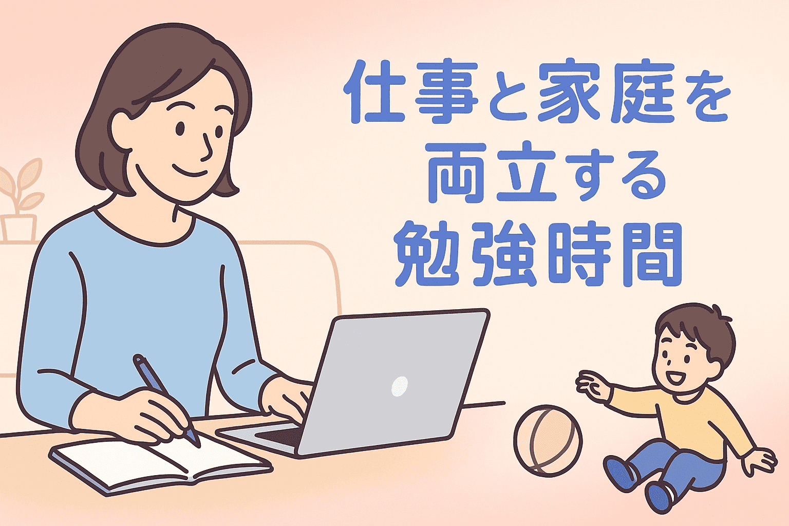 仕事と家庭を両立しながら「自分の勉強時間」を確保するコツアイキャッチ画像
