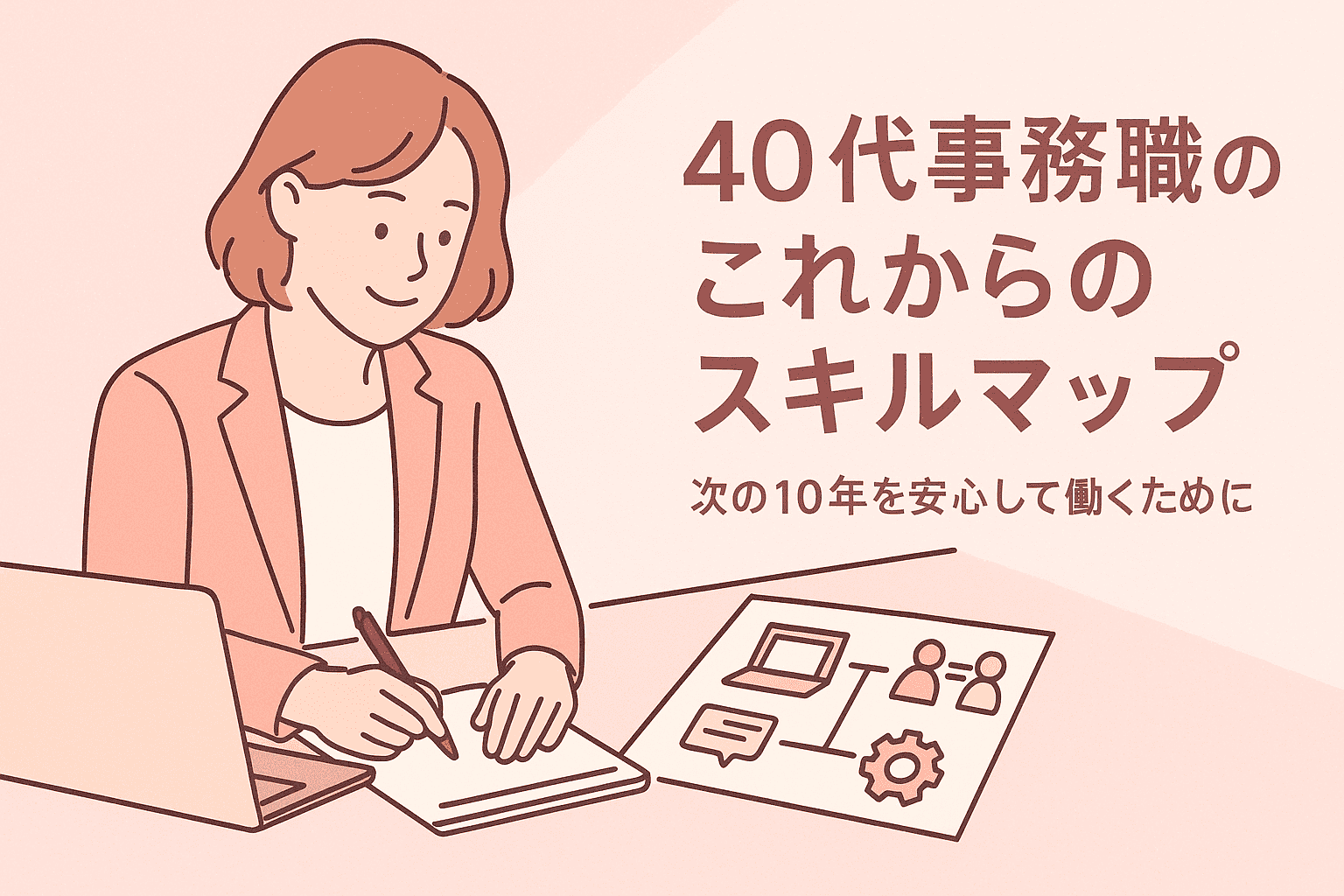 40代事務職の「この先10年」を安心にするスキルマップとは？ アイキャッチ画像