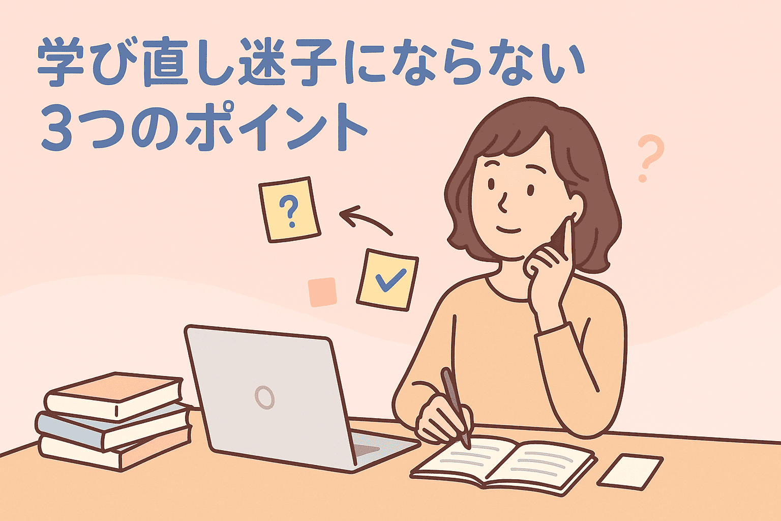 「学び直し迷子」にならないために｜40代女性がやりがちな3つの勘違いアイキャッチ画像